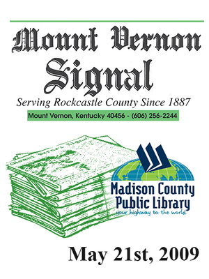 cover image of Mount Vernon Signal 05/21/2009